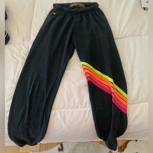 AVIATOR NATION sweat pants with neon line detail